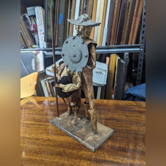 Vintage Paper Mache Figurines, Don Quixote and Pancho, from Mexico - Picture 2 of 6